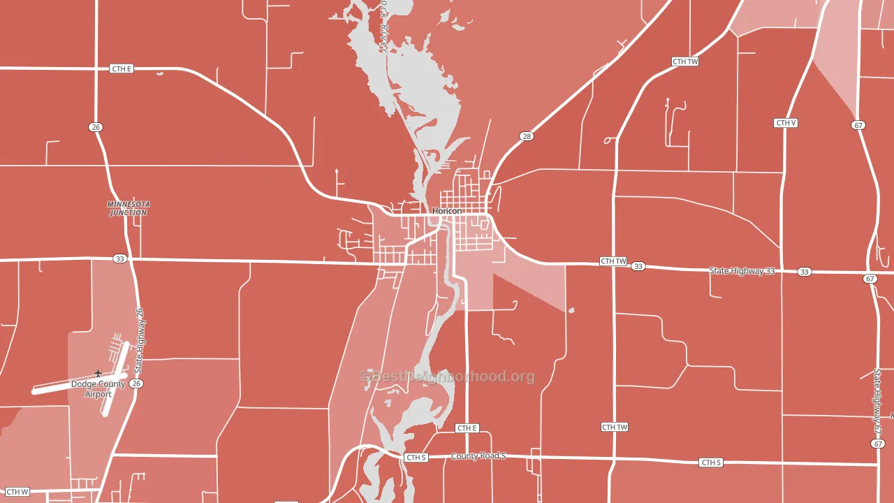 53032, WI block-group political-lean map