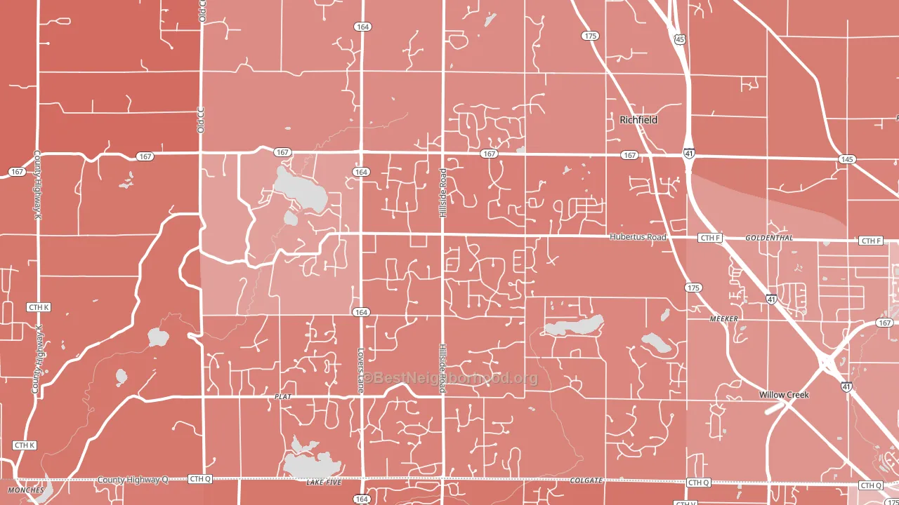 53033, WI block-group political-lean map