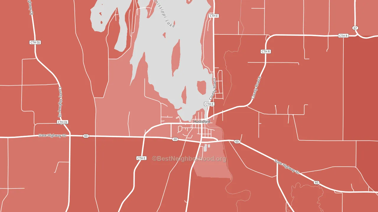 53034, WI block-group political-lean map
