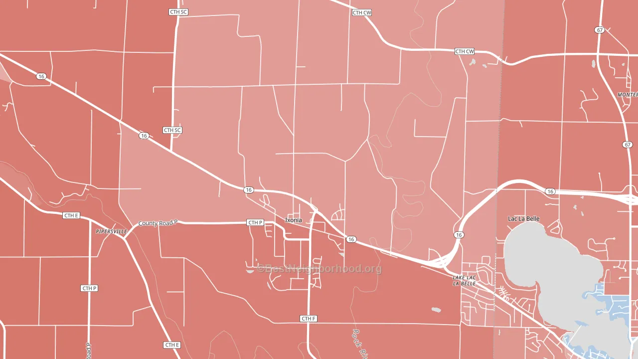 53036, WI block-group political-lean map