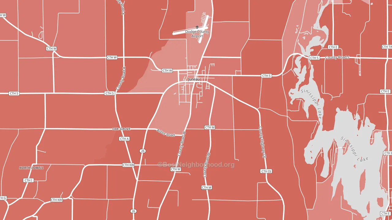 53039, WI block-group political-lean map