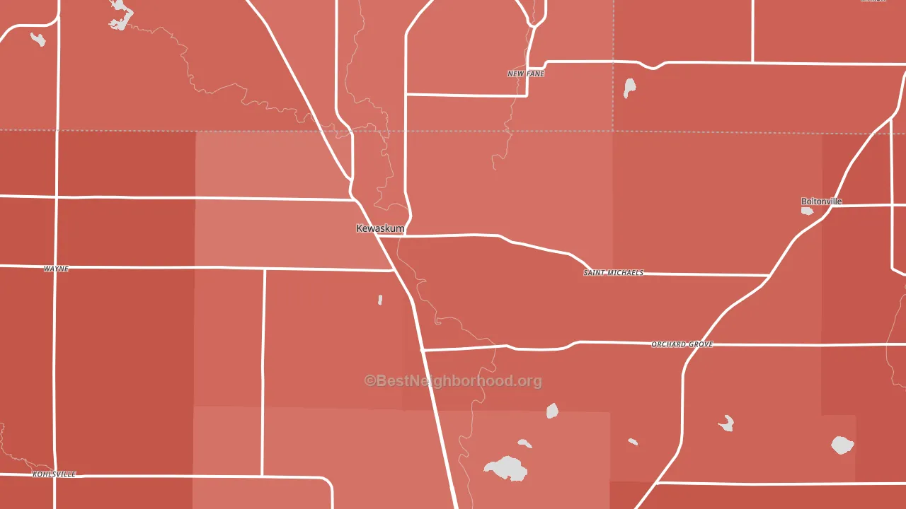 53040, WI block-group political-lean map