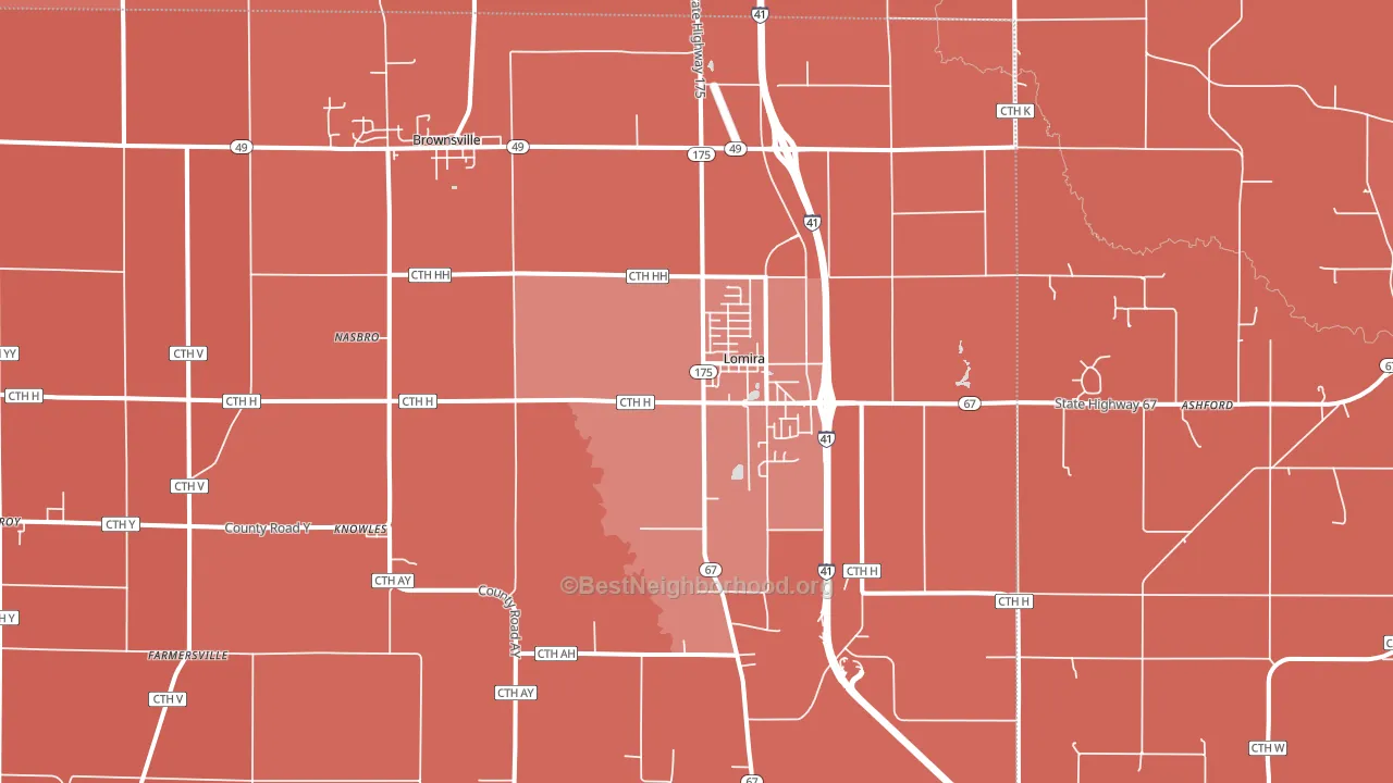 53048, WI block-group political-lean map