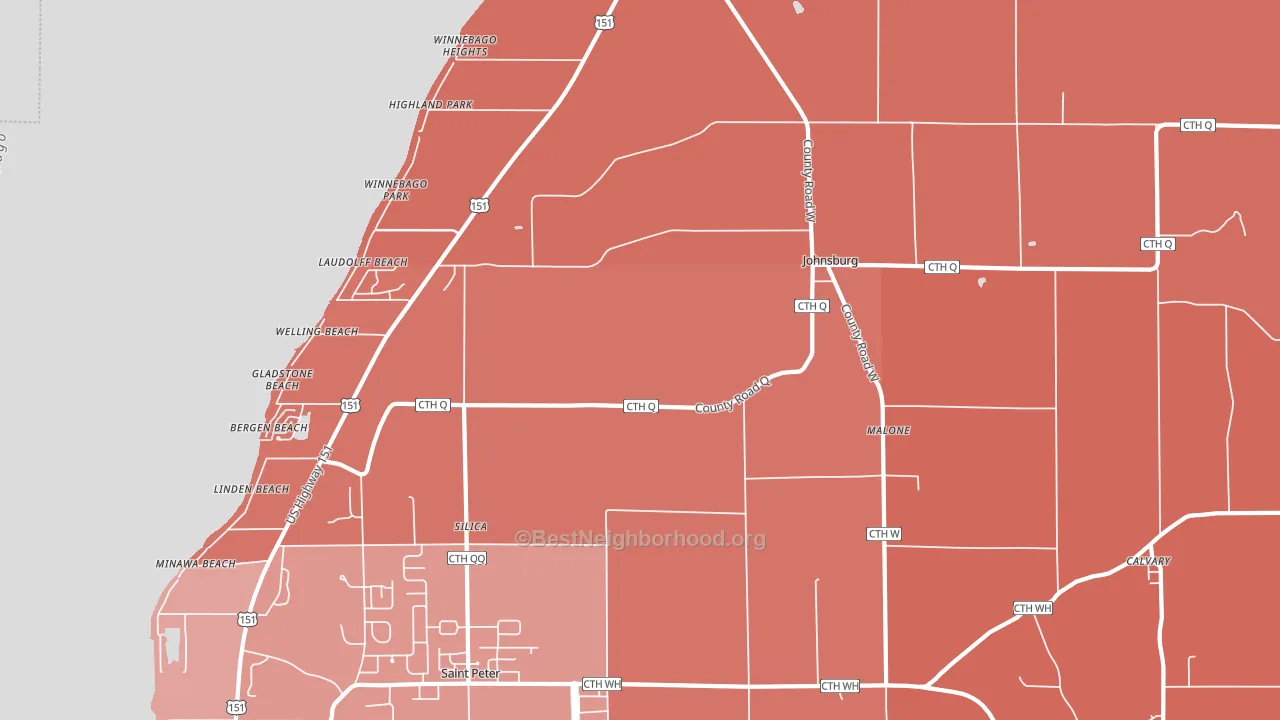 53049, WI block-group political-lean map