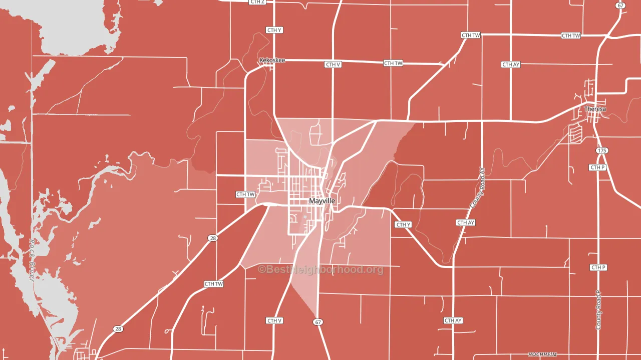 53050, WI block-group political-lean map