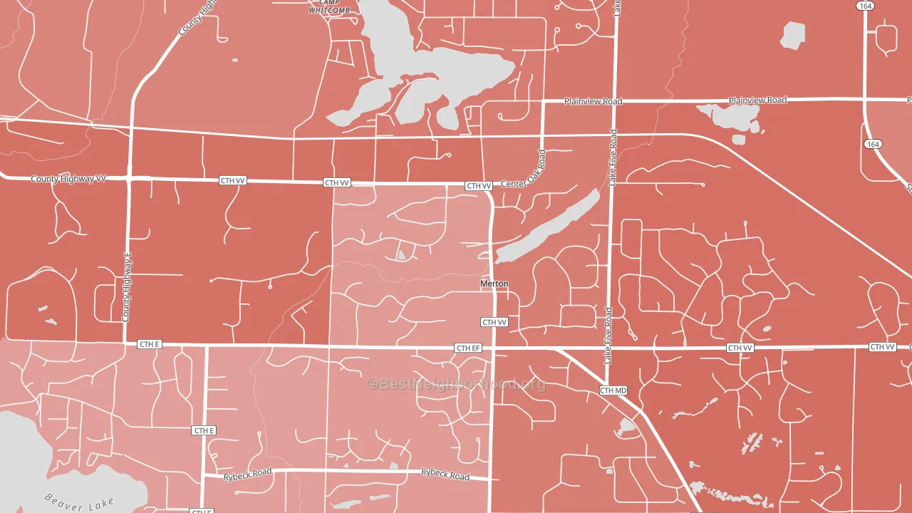 53056, WI block-group political-lean map