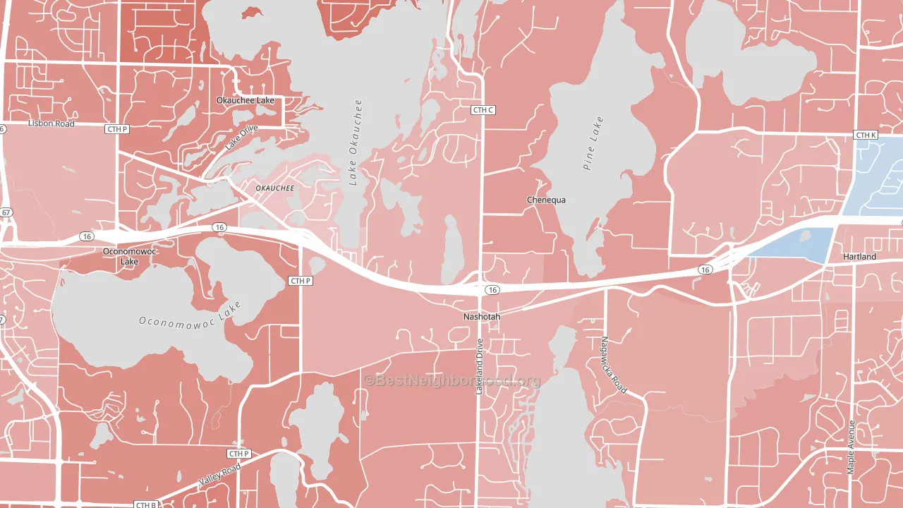 53058, WI block-group political-lean map