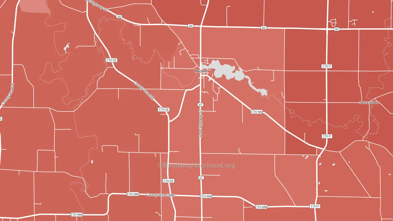 53059, WI block-group political-lean map