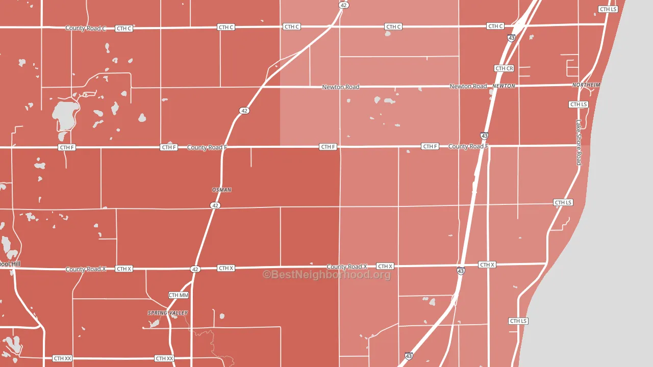 53063, WI block-group political-lean map