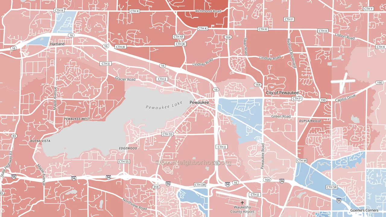 53072, WI block-group political-lean map