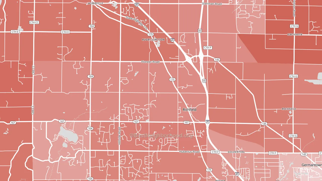 53076, WI block-group political-lean map