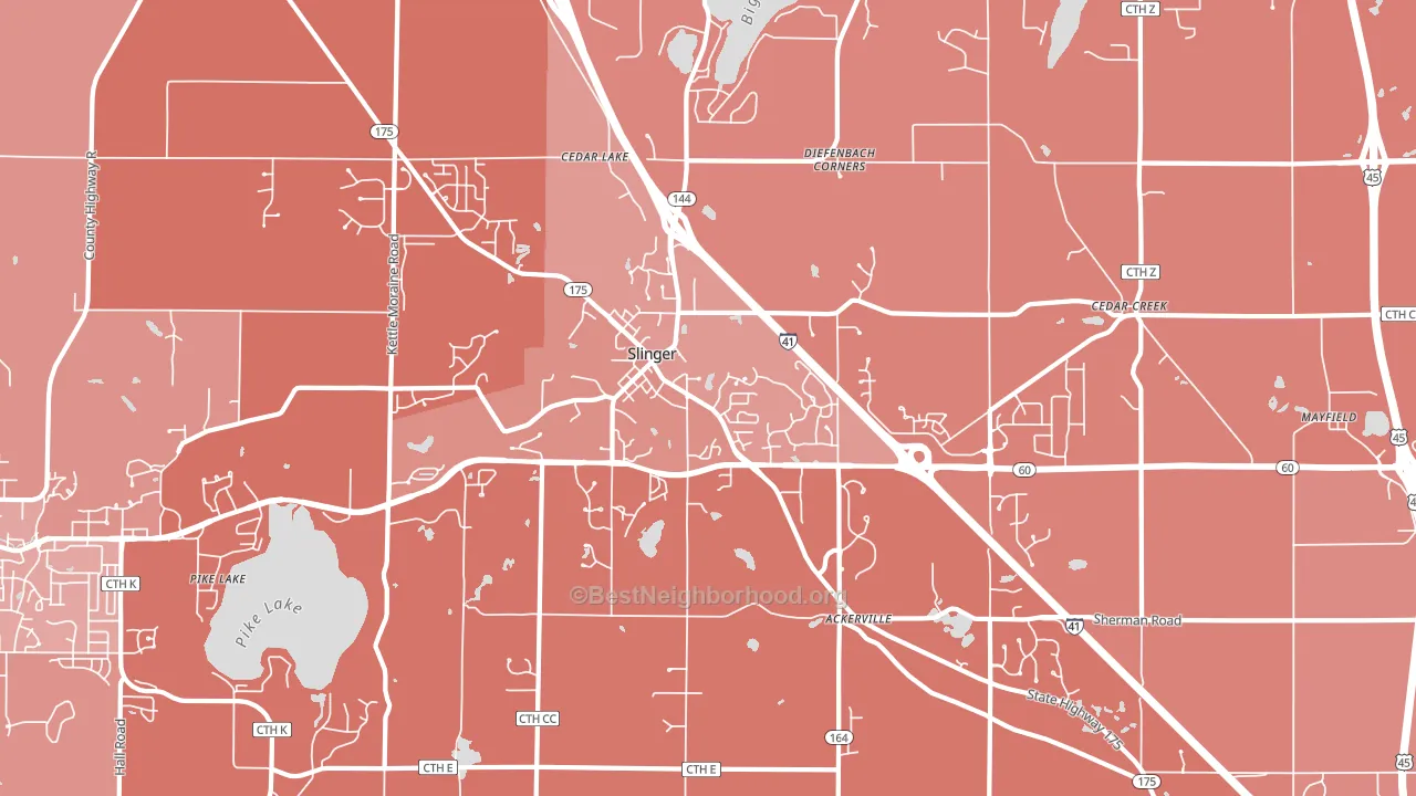 53086, WI block-group political-lean map