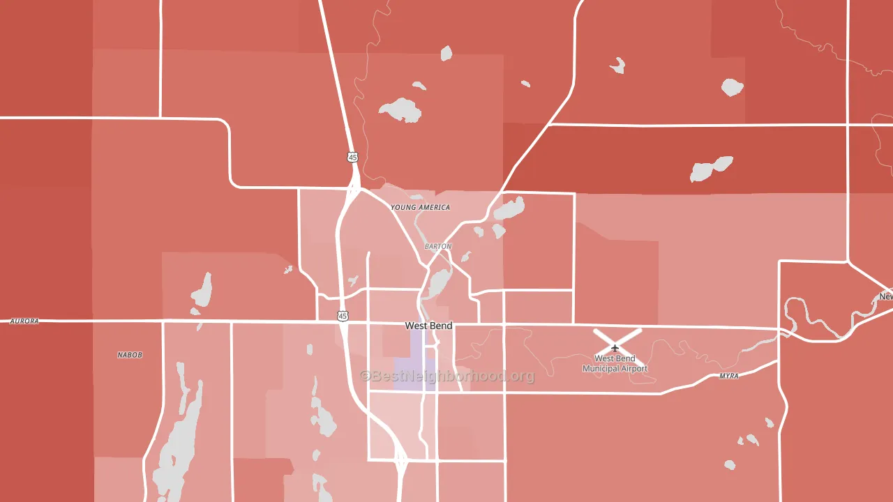 53090, WI block-group political-lean map