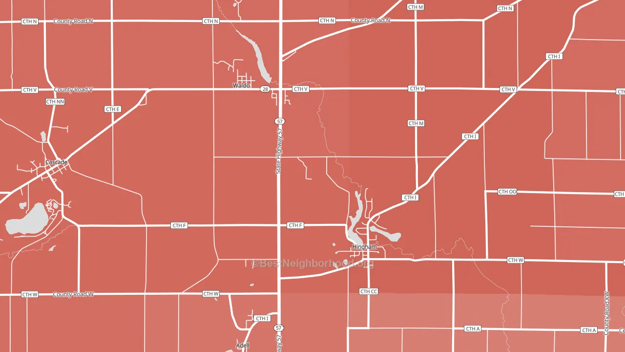 53093, WI block-group political-lean map