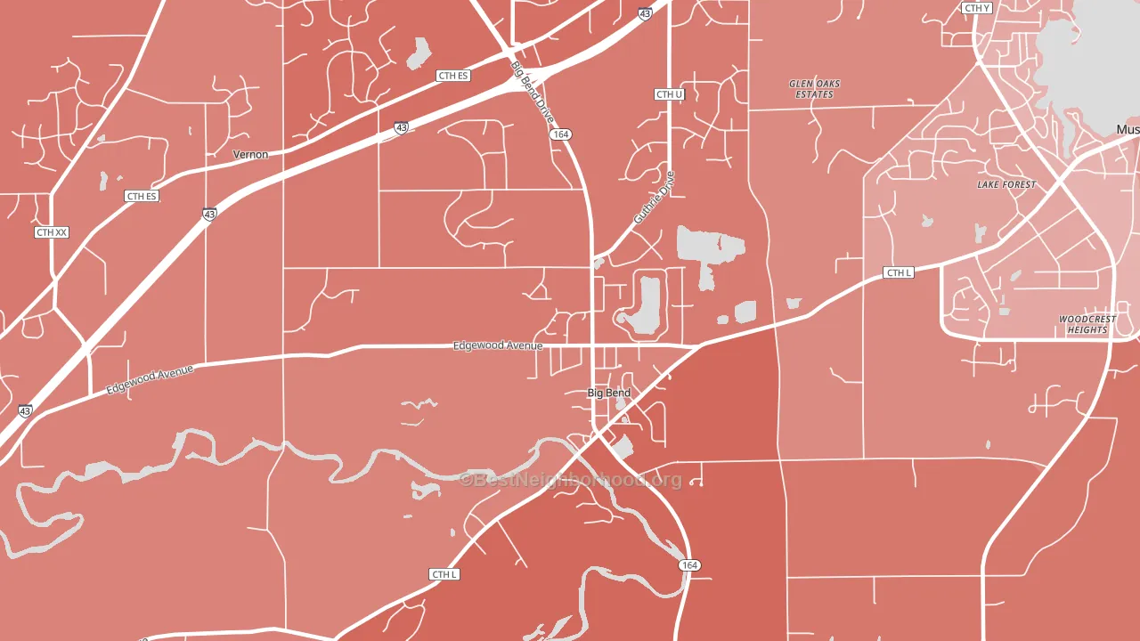 53103, WI block-group political-lean map