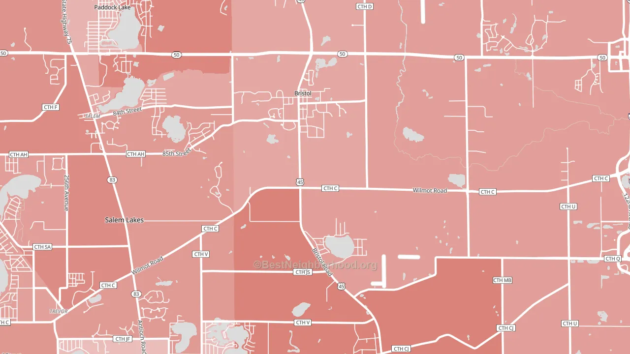 53104, WI block-group political-lean map