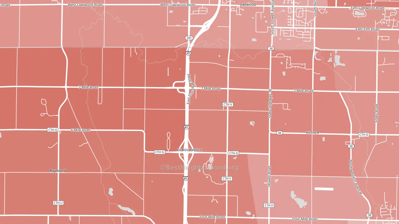53108, WI block-group political-lean map