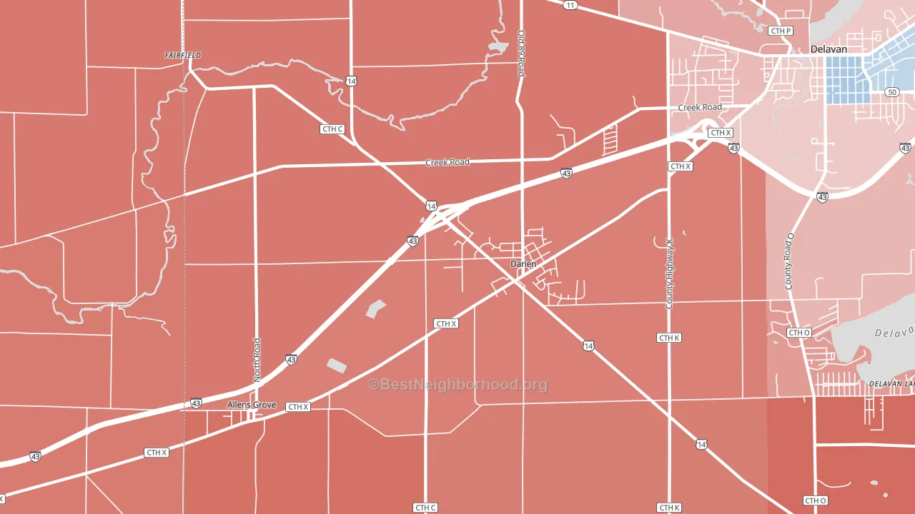 53114, WI block-group political-lean map