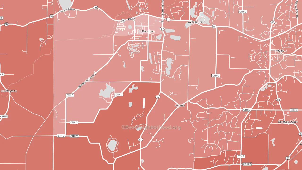 53118, WI block-group political-lean map