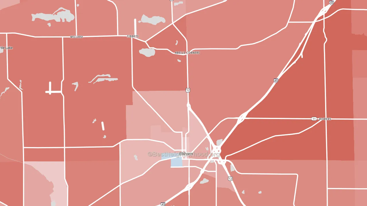 53121, WI block-group political-lean map