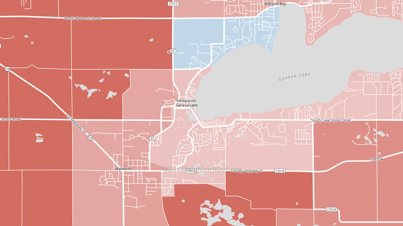 53125, WI block-group political-lean map