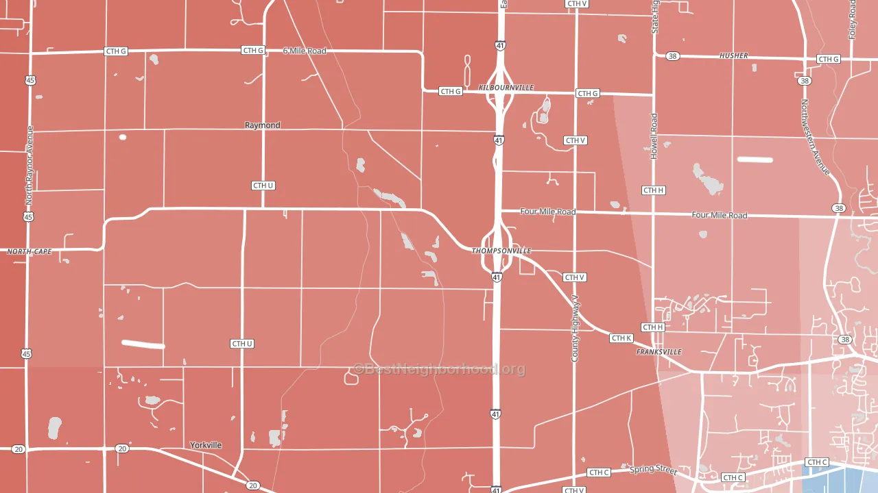 53126, WI block-group political-lean map