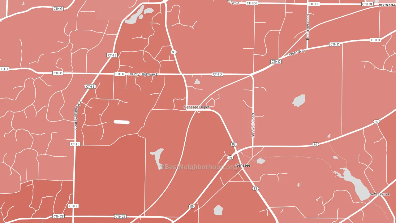 53127, WI block-group political-lean map
