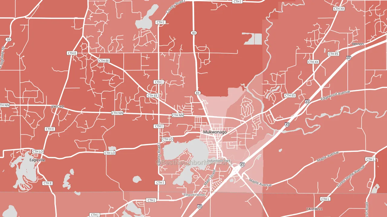 53149, WI block-group political-lean map