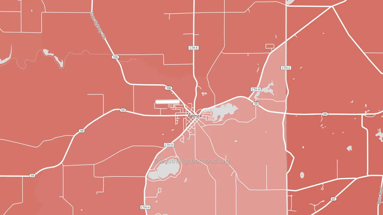 53156, WI block-group political-lean map