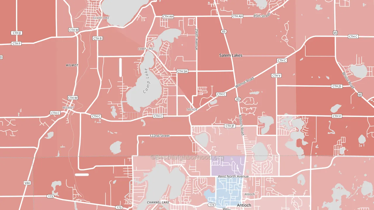 53179, WI block-group political-lean map