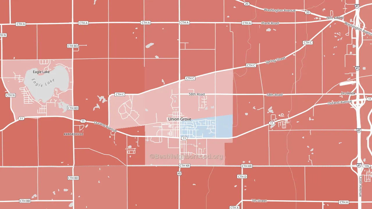 53182, WI block-group political-lean map