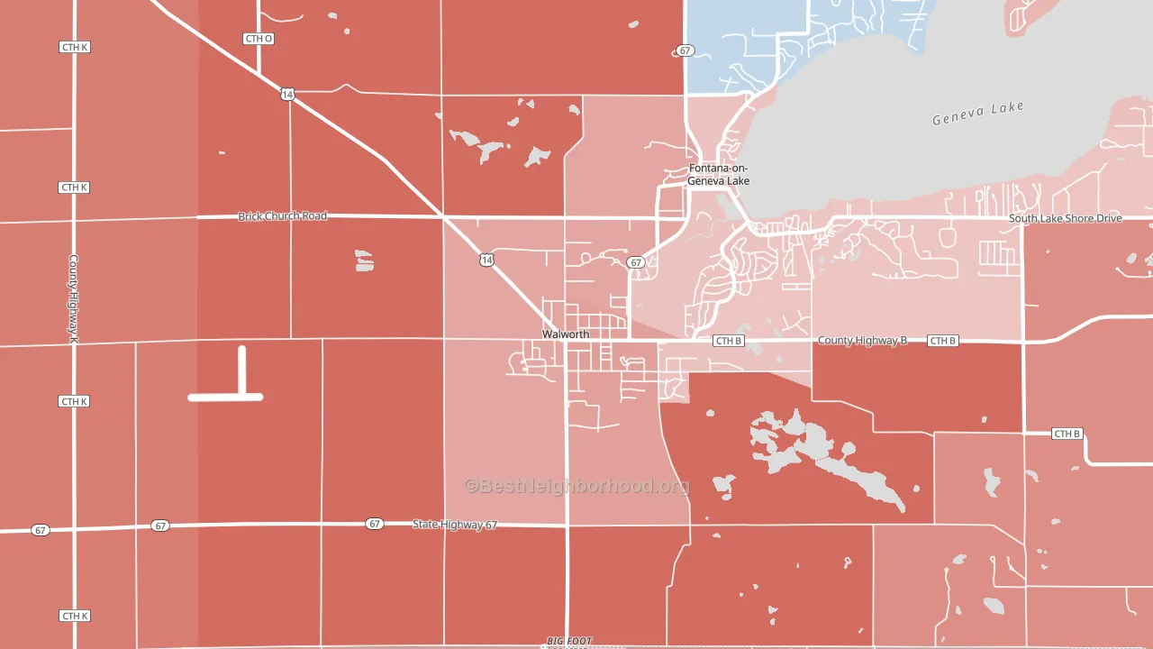 53184, WI block-group political-lean map