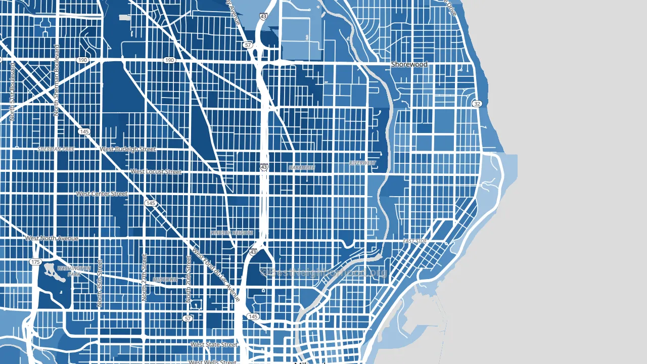 53212, WI block-group political-lean map