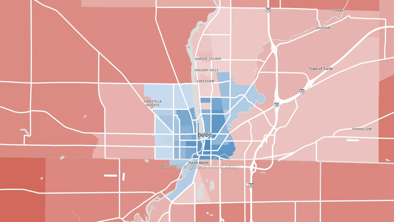 53511, WI block-group political-lean map