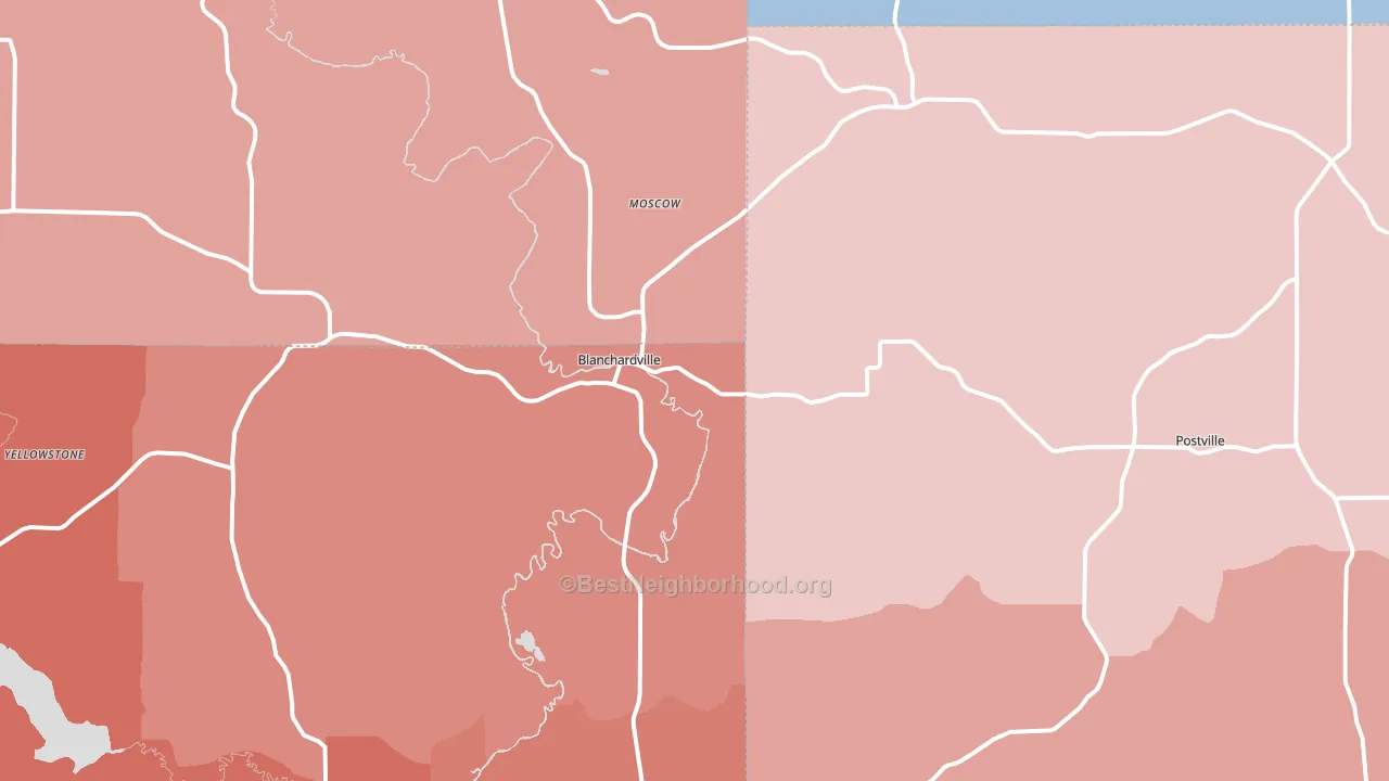 53516, WI block-group political-lean map