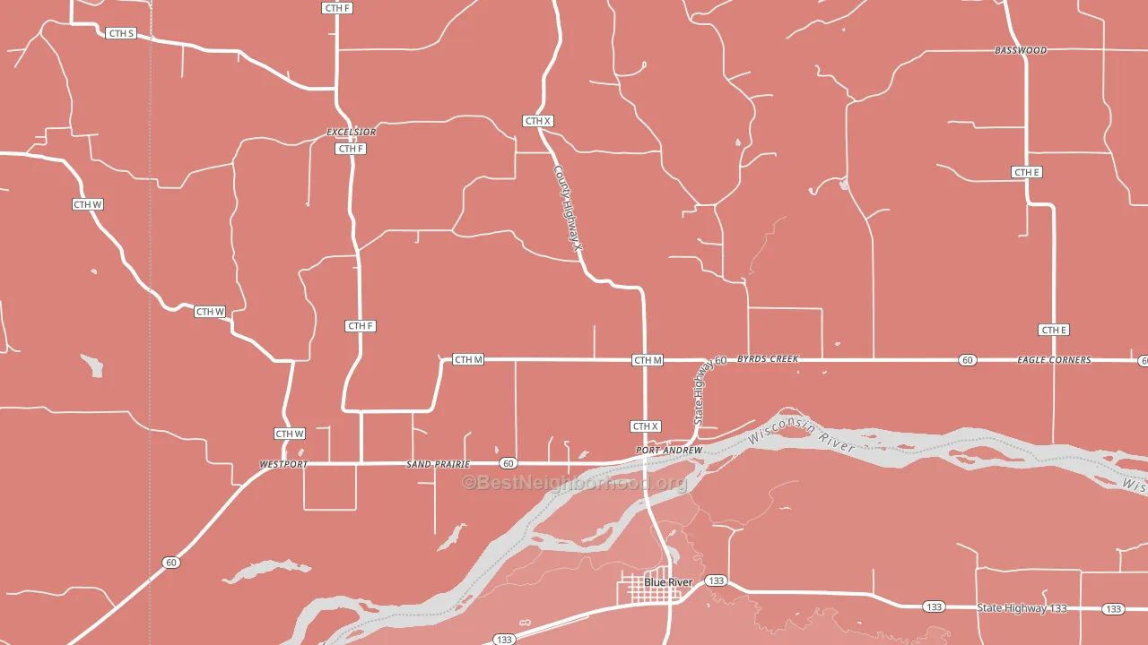 53518, WI block-group political-lean map