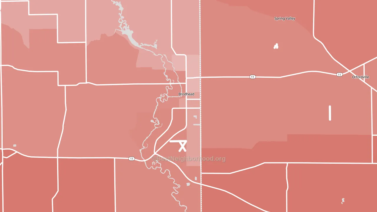 53520, WI block-group political-lean map