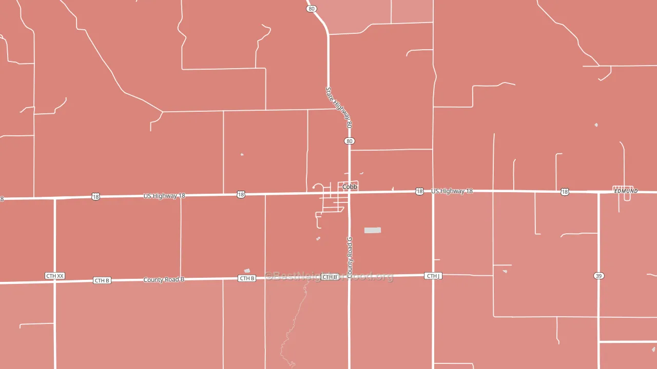 53526, WI block-group political-lean map