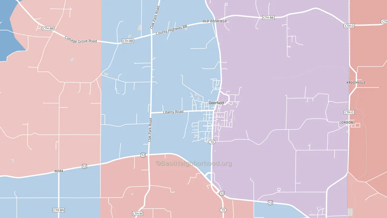 53531, WI block-group political-lean map