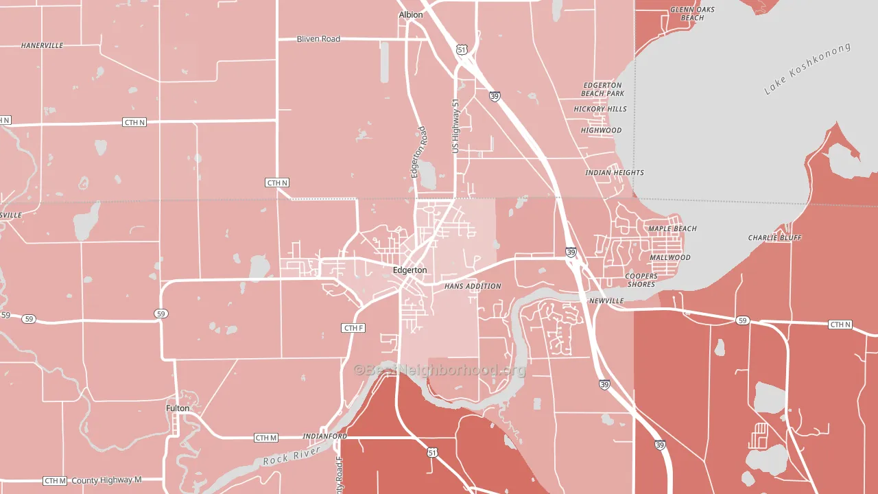 53534, WI block-group political-lean map