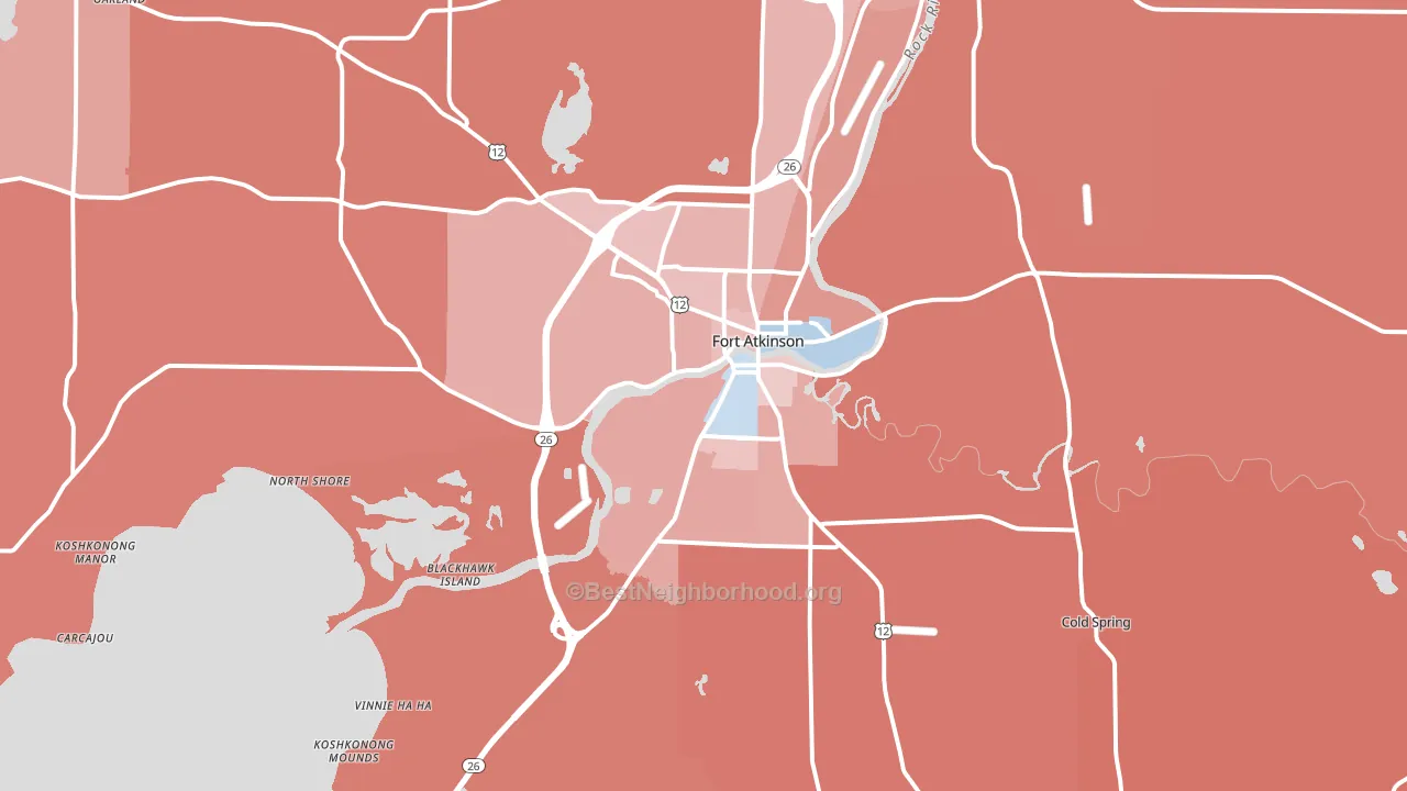 53538, WI block-group political-lean map