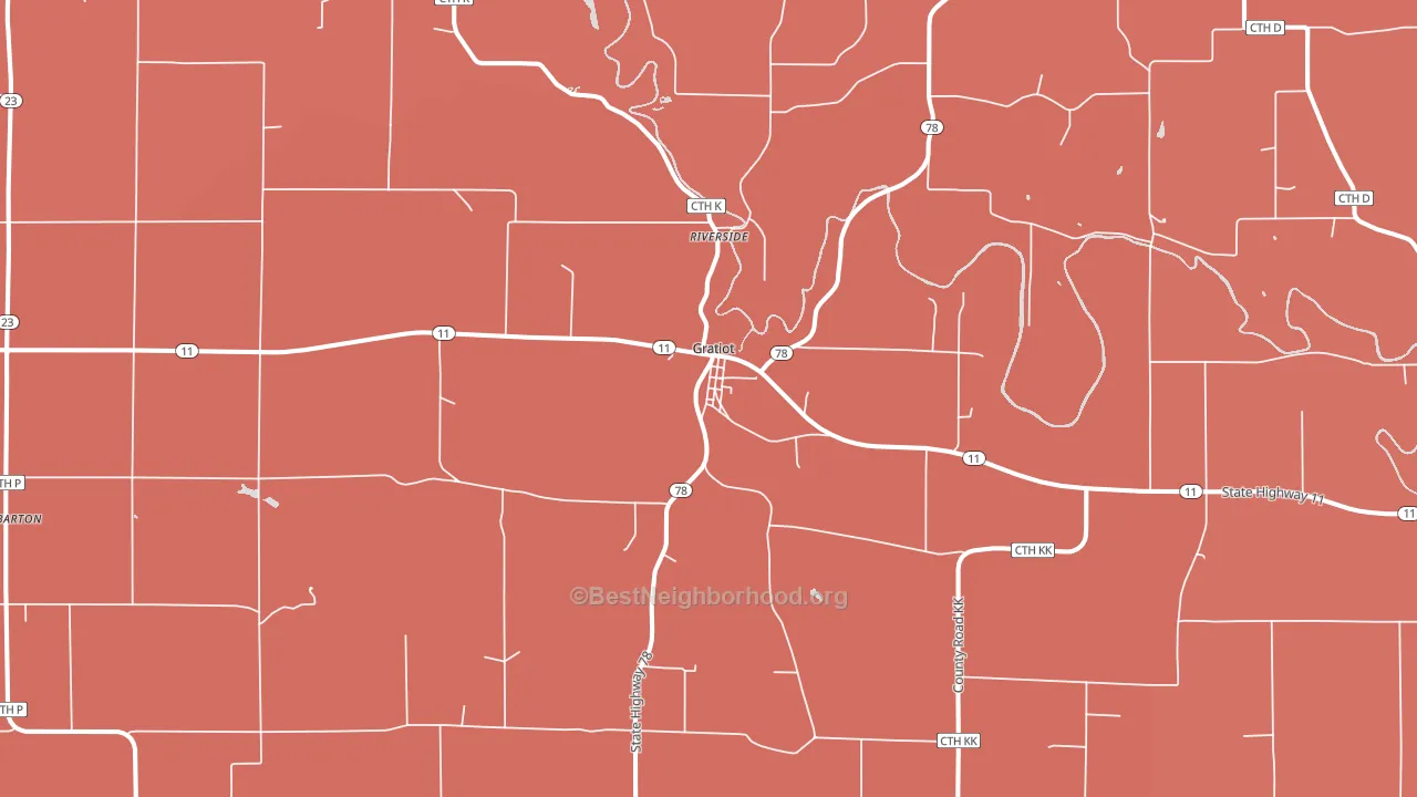 53541, WI block-group political-lean map
