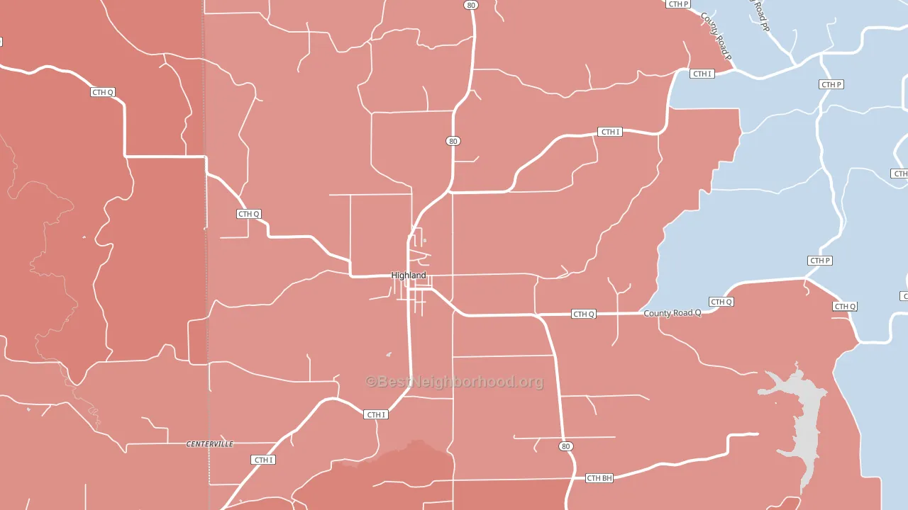 53543, WI block-group political-lean map