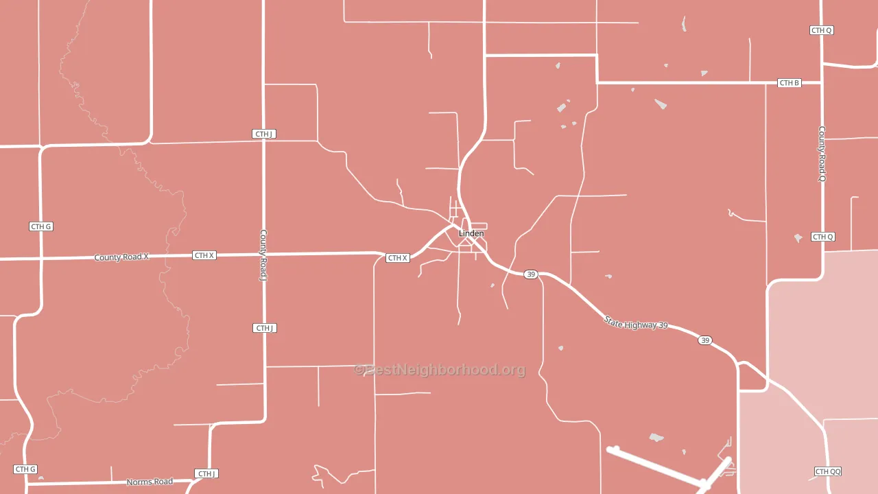 53553, WI block-group political-lean map