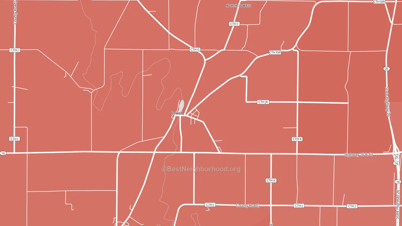 53557, WI block-group political-lean map
