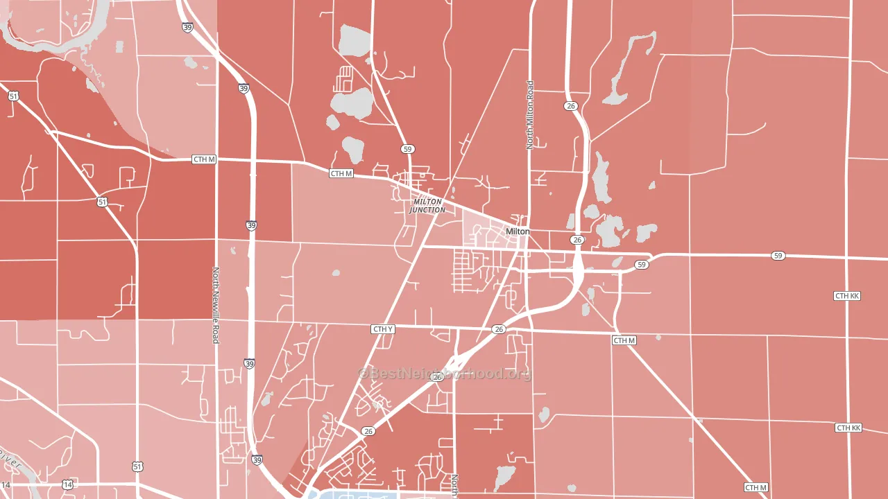 53563, WI block-group political-lean map