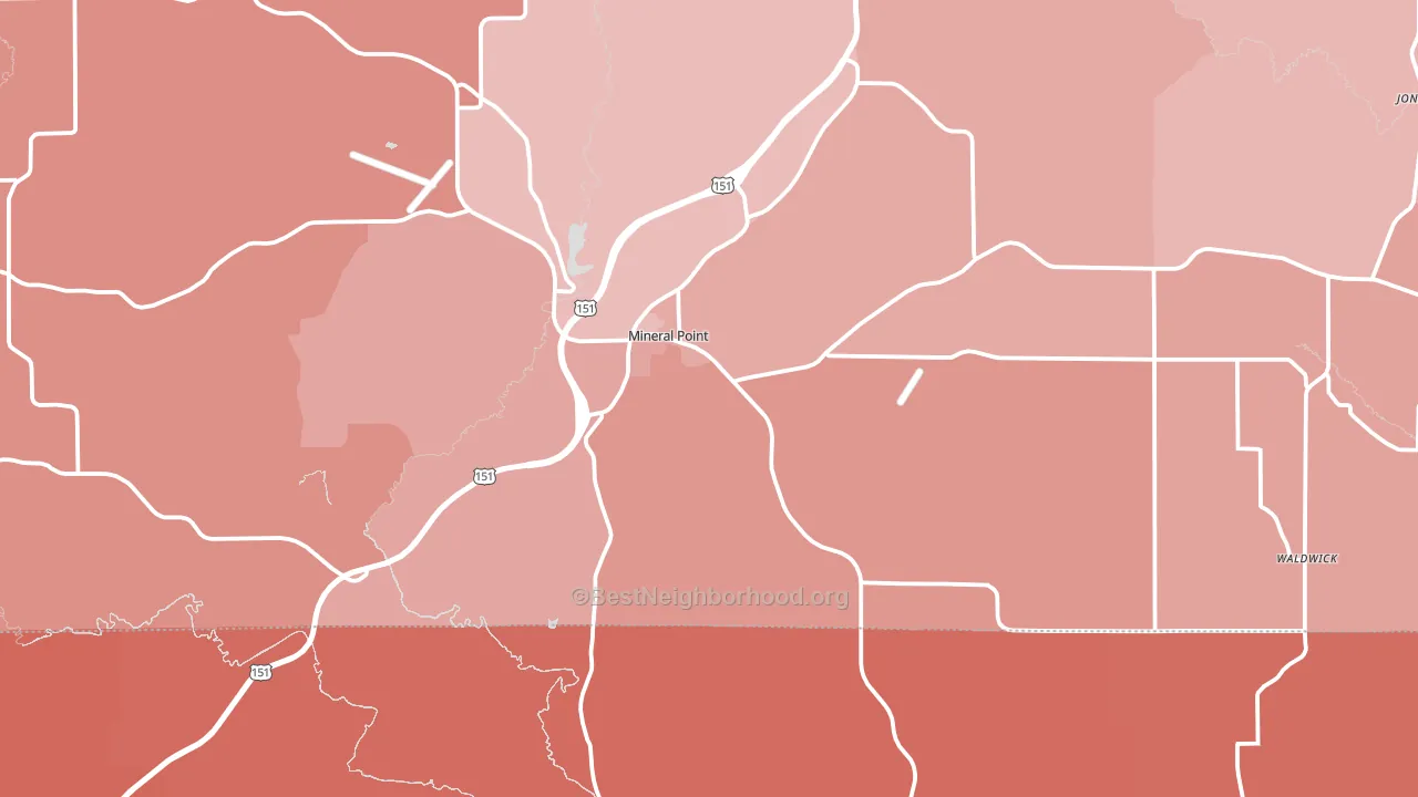 53565, WI block-group political-lean map