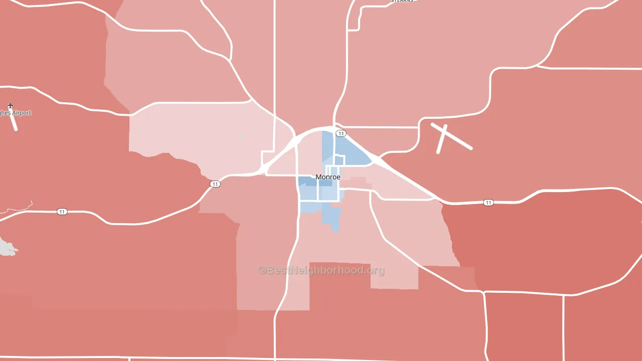 53566, WI block-group political-lean map