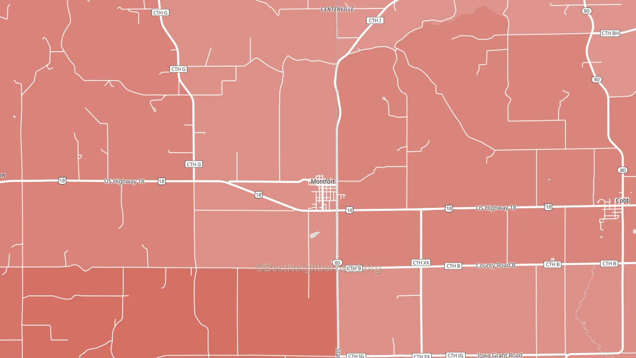 53569, WI block-group political-lean map