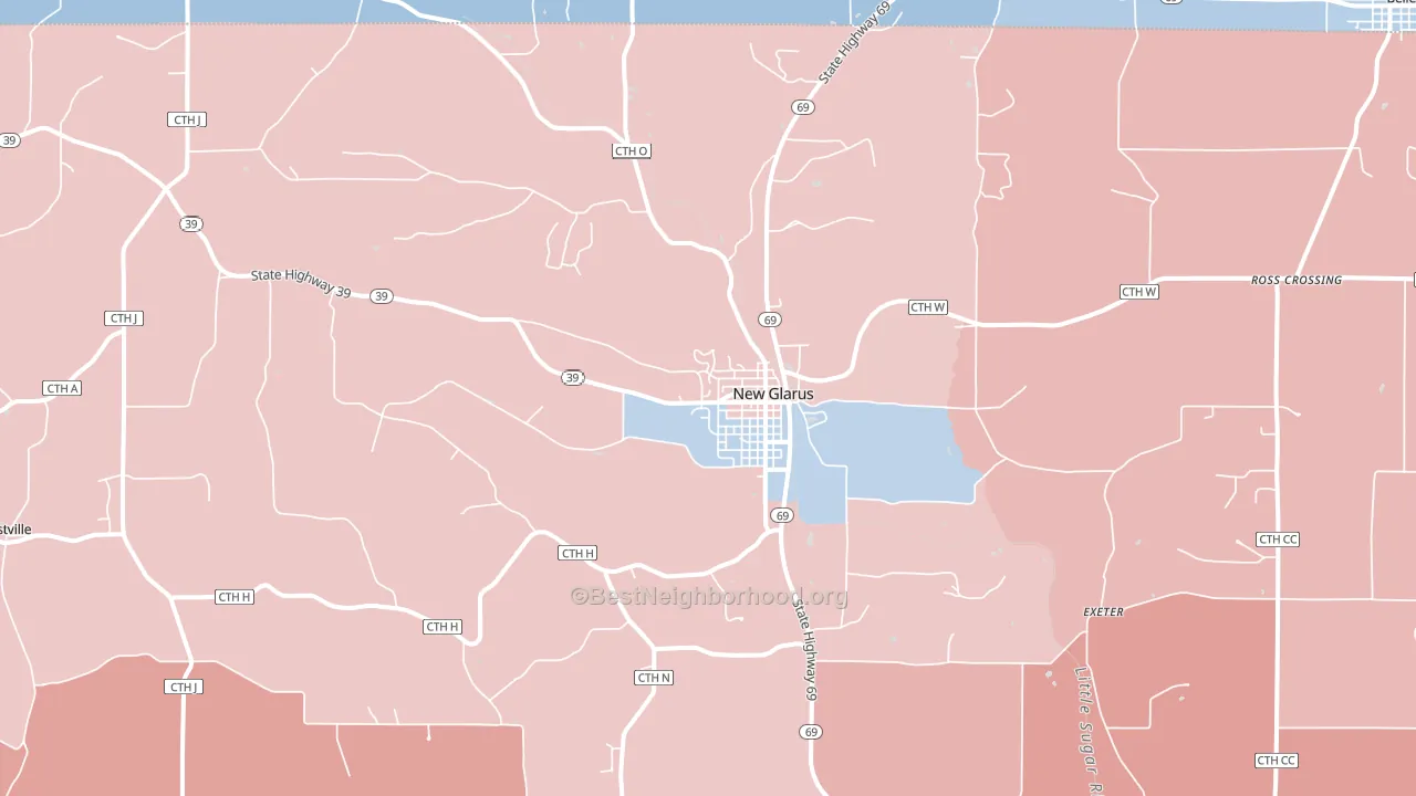 53574, WI block-group political-lean map